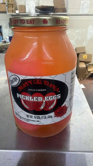 Pickled Beet Eggs – MAT & DANA (1 LB Jar) | Ready to Eat Amish Style