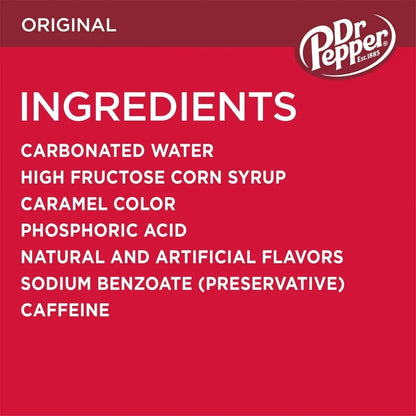 Dr Pepper Mini Soda Cans – 7.5 fl oz – 2 Packs of 10 Cans – Refreshing Soft Drink – Free Shipping