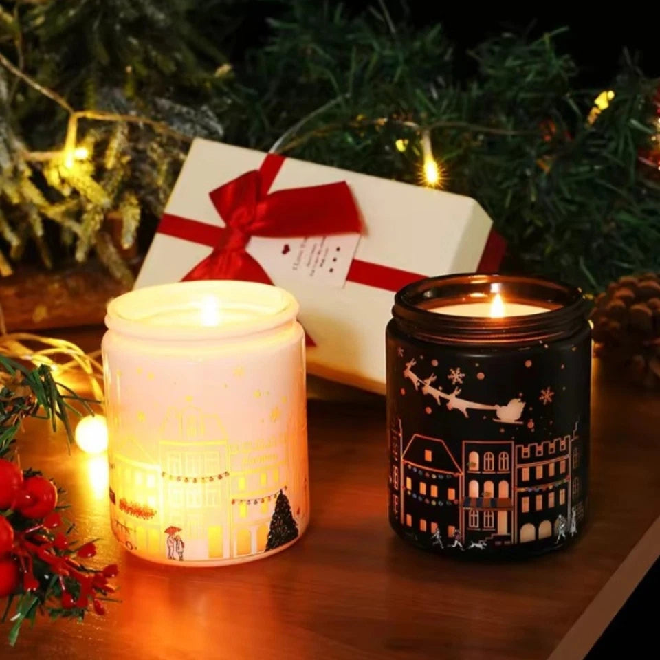 pack of 5 white Luxury Aromatherapy Candles for Christmas Decoration