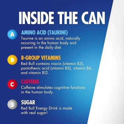 Red Bull Blue Edition Energy Drink - 24 x 12fl oz | 80mg Caffeine
