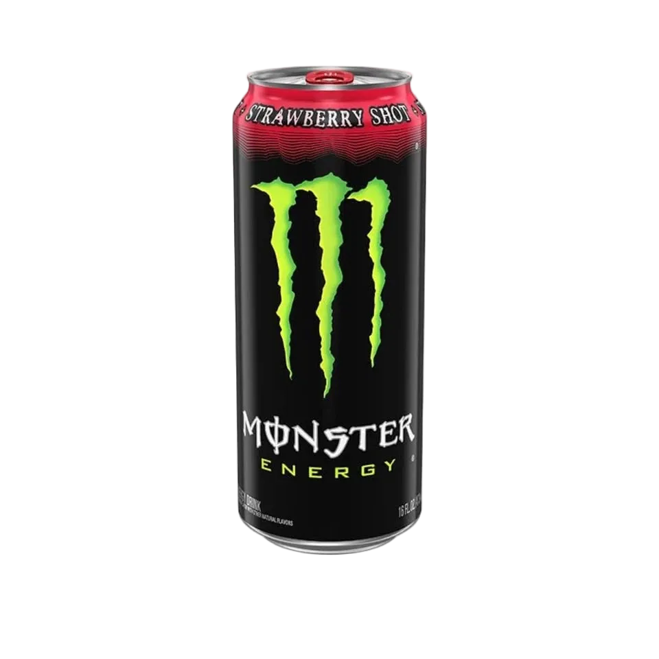 Monster Energy Strawberry Shots - 24 x 16fl oz | Sugar-Free, Fat-Free