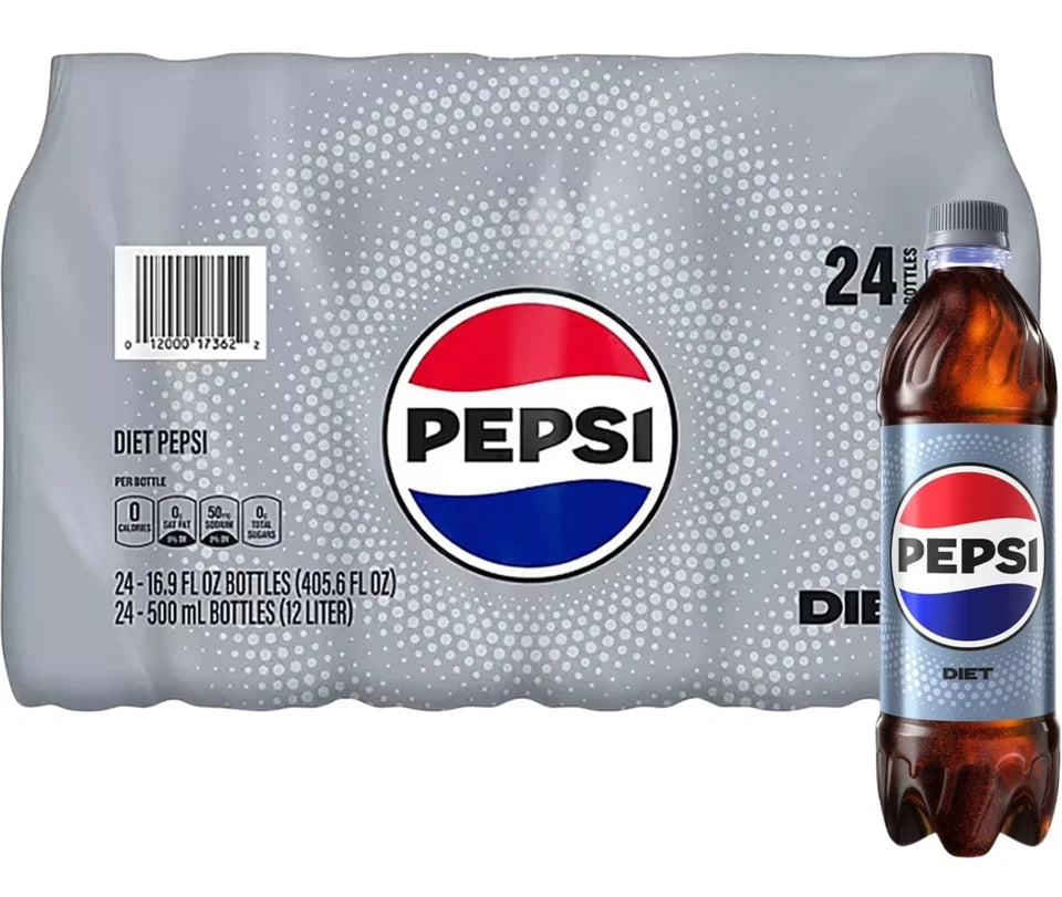 Diet Pepsi Zero Calorie Cola – 16.9oz Bottles | Refreshing Soda 24 Pack