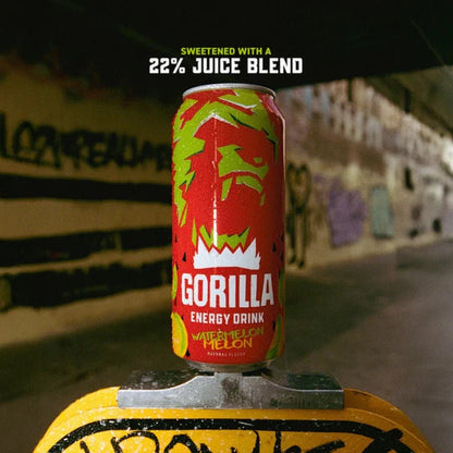 Gorilla Energy Drink – Watermelon Flavor, 16 fl oz Cans (Pack of 12)