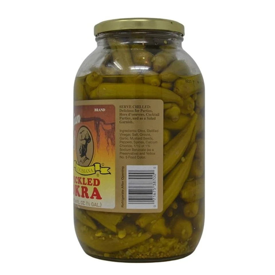 Cajun Chef Pickled Whole Okra – Value Pack, 64 fl oz Bulk Jar