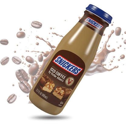Snickers Artificially Flavored Iced Coffee by Victor Allen’s – 13.7 fl oz, Pack of 2