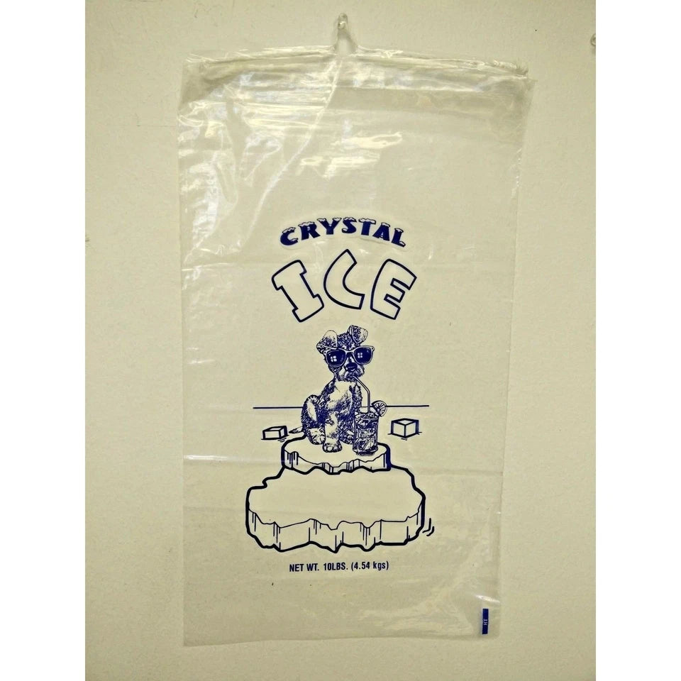 Ice Bags 10 lb with Drawstring – 500 Pack