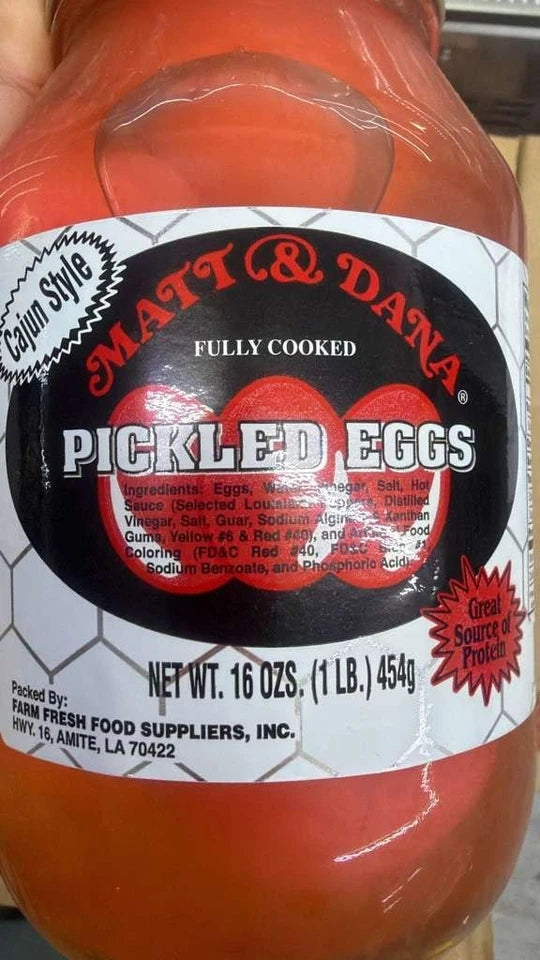 Pickled Beet Eggs – MAT & DANA (1 LB Jar) | Ready to Eat Amish Style